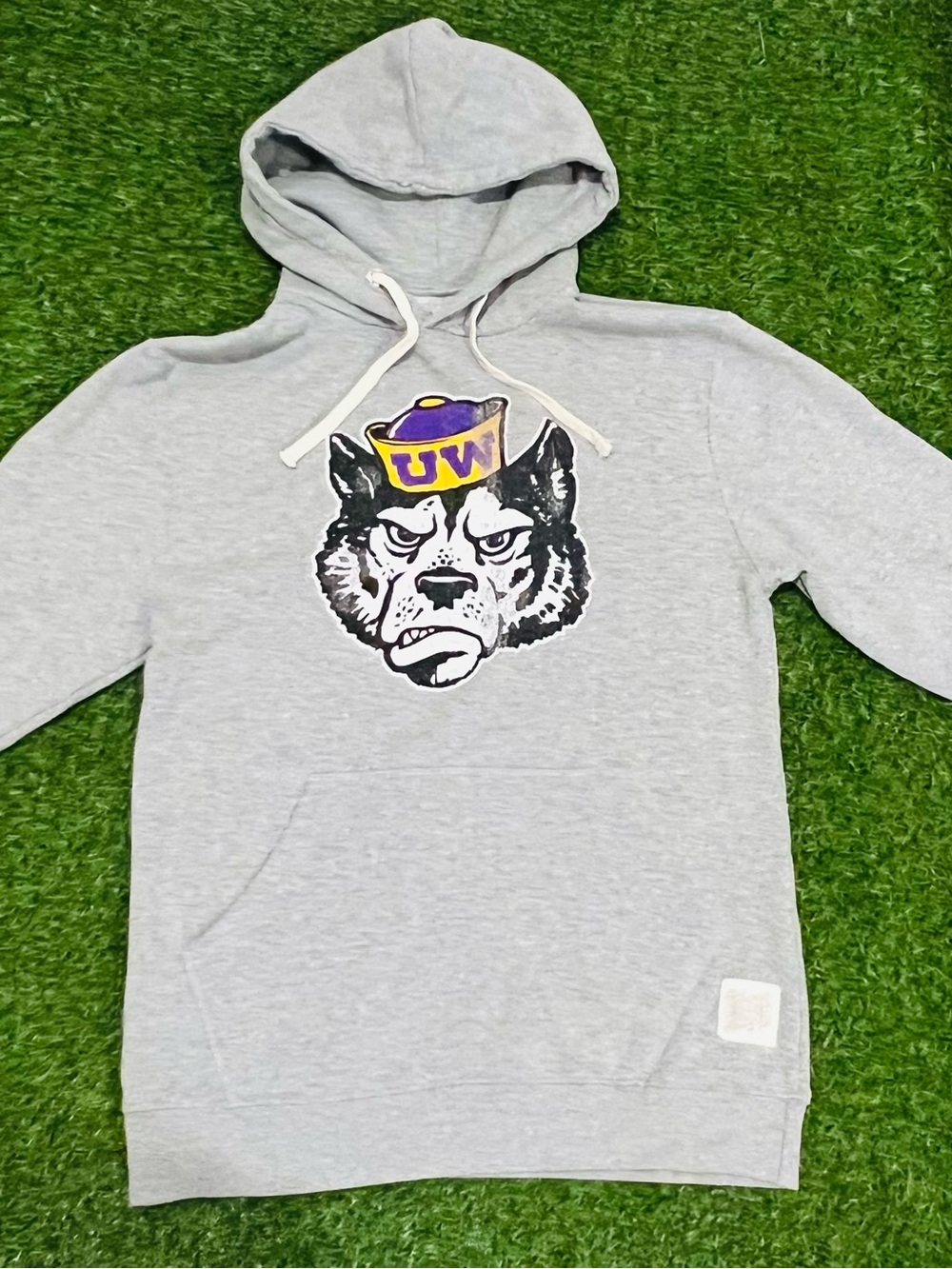 Retro Brand UW Huskies Gray Pullover Hoodie Men’s Size Medium NCAA College💎